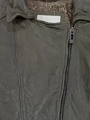 Vorschaubild 2 von EDC Lederjacke Damen Gr. 40/L Grau Bikerjacke Urban Freizeit