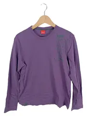 Vorschaubild 1 von Herren Langarmshirt Gr. 38/XXS Lila Casual Wolle