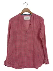 Vorschaubild 1 von Damen Hemdbluse Gr. 42 Rot Gemustert Casual
