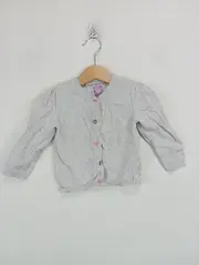 Vorschaubild 2 von dopodopo Strickjacke Mädchen Gr. 86 Grau Baumwolle Casual Langarm