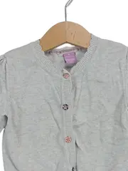 Vorschaubild 3 von dopodopo Strickjacke Mädchen Gr. 86 Grau Baumwolle Casual Langarm
