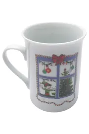 Vorschaubild 1 von APOTHEKE Kindertasse Weihnachtlich Wichtel Keramik Tasse Becher Weiß 9cm