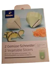 Vorschaubild 1 von Spiralschneider Set 2x Gemüseschneider Julienne Gemüsespaghetti grün weiß