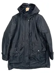 Vorschaubild 1 von Damen Parka Gr. 38/M Schwarz Klassisch Outdoor Steppjacke mit Kapuze