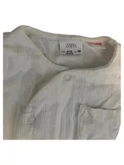 Vorschaubild 4 von Baby Body Strampler Größe 80 Weiß Rippstrick Langarm