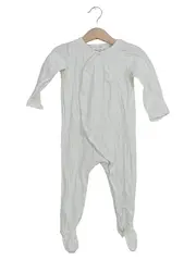 Vorschaubild 2 von Baby Body Strampler Größe 80 Weiß Rippstrick Langarm