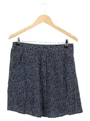 Vorschaubild 1 von Damen A-Linienrock Gr. 40/L Blau Gepunktet Viskose Minirock