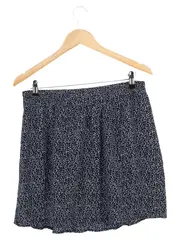 Vorschaubild 2 von Damen A-Linienrock Gr. 40/L Blau Gepunktet Viskose Minirock