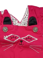Vorschaubild 2 von Mädchen Latzkleid Katze Pink Gr. 62 3M Jeanskleid
