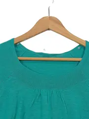 Vorschaubild 2 von Pullover Damen XS Türkis Casual Kurzarm Strickpullover