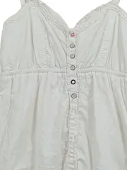 Vorschaubild 2 von EDC Sommerkleid Midikleid Rüschen Baumwolle Weiß Gr. 32 XXS