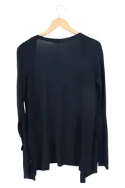 Vorschaubild 2 von Damen Strickjacke Blau Gr. 36/S Langarm Viskose Casual Uni