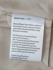 Vorschaubild 4 von Damen Wollmantel 38/M Beige Klassisch Elegant Kariert