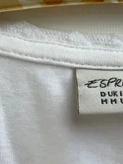 Vorschaubild 4 von Damen Langarmshirt Basic Weiß Gr. 38/M Baumwolle