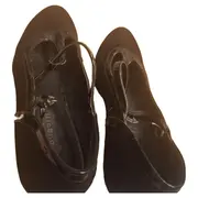 Vorschaubild 3 von Damen Pumps Gr. 42 Schwarz T-Strap Wildleder Lack Absatz Elegant