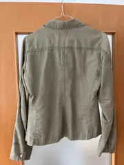 Vorschaubild 2 von Damen Leichte Jacke Blazer Gr. 40/L Oliv Casual Leinen