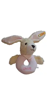 Vorschaubild 1 von Hase Baby Rassel Greifling Plüsch Beige Rosa Kleinkind