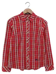 Vorschaubild 1 von TAIFUN Damen Bluse Kariert Rot Gr. 36/S Langarm Casual Hemdbluse