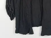 Vorschaubild 3 von Strickjacke Damen 3/4 Arm Schwarz Gr. 44 XXL Baumwolle