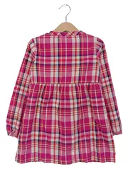 Vorschaubild 2 von Kinder Mädchen Blusenkleid Gr. 116 Rosa Kariert Casual Baumwolle