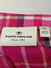 Vorschaubild 3 von Kinder Mädchen Blusenkleid Gr. 116 Rosa Kariert Casual Baumwolle