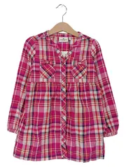 Vorschaubild 1 von Kinder Mädchen Blusenkleid Gr. 116 Rosa Kariert Casual Baumwolle