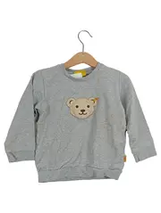 Vorschaubild 1 von Kinder Sweatshirt Grau Gr. 92 mit Teddy-Applikation Langarm