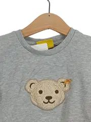 Vorschaubild 2 von Kinder Sweatshirt Grau Gr. 92 mit Teddy-Applikation Langarm