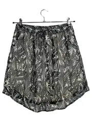 Vorschaubild 1 von Damen Sportrock Gr. 40 L Schwarz Floral Raffungen Polyester