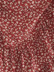Vorschaubild 4 von Damen Sportrock Gr. 40 L Schwarz Floral Raffungen Polyester