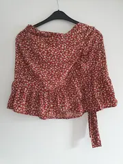 Vorschaubild 2 von Damen Sportrock Gr. 40 L Schwarz Floral Raffungen Polyester