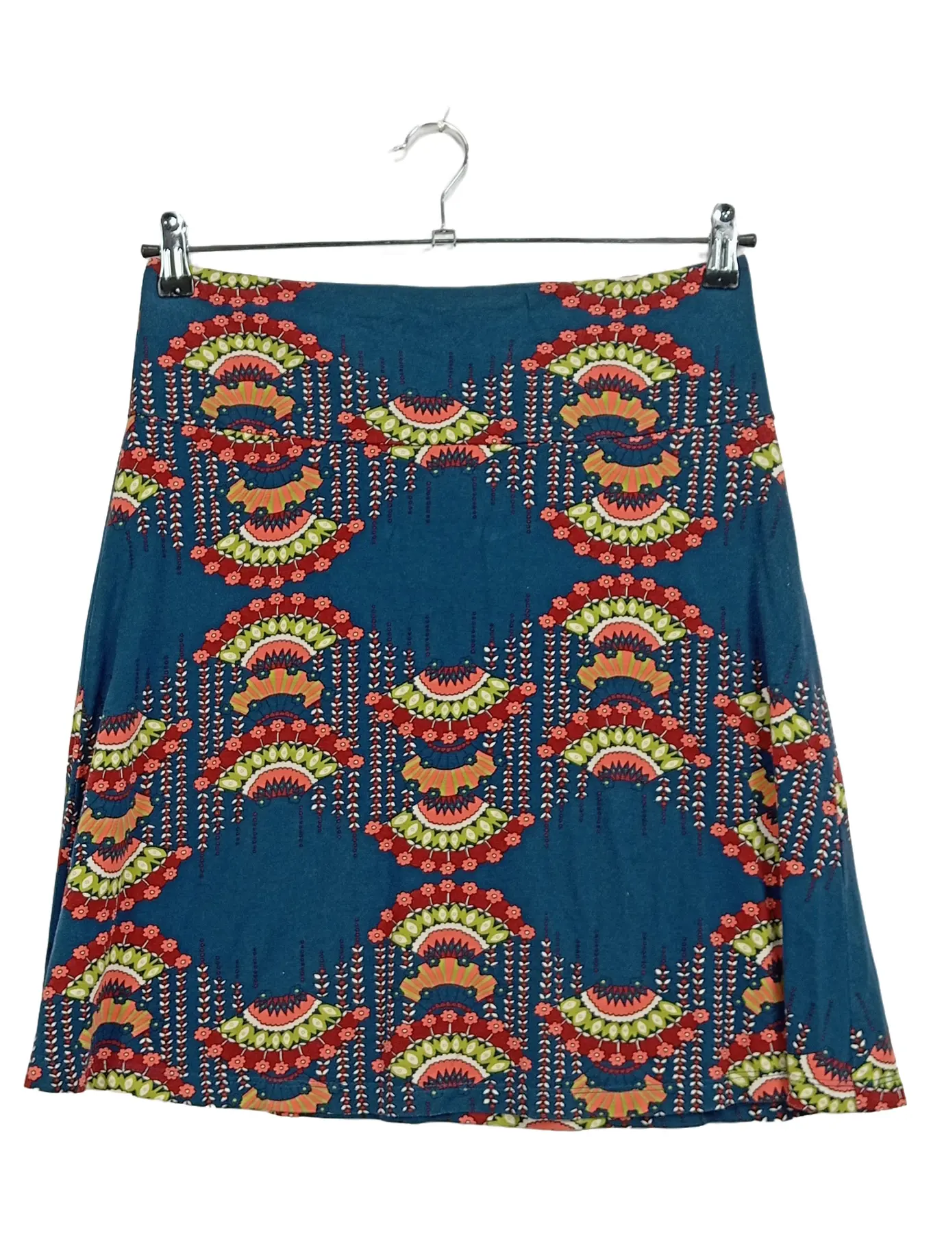 KING LOUIE Damen Rock Gr. M Petrol Ethno Muster Bohemian Minirock