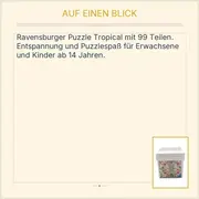 Vorschaubild 2 von Puzzle Moment 99 Teile Tropische Blumen Vögel Flamingo
