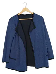 Vorschaubild 1 von Damen Strickjacke Gr. 44/XXL Blau Casual Modern Elegant