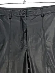 Vorschaubild 3 von EDC Damen Lederhose Gr. 38 Schwarz Modern Kunstleder