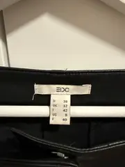 Vorschaubild 7 von EDC Damen Lederhose Gr. 38 Schwarz Modern Kunstleder