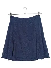 Vorschaubild 1 von Damen A-Linienrock Gr. 38 Blau gepunktet Casual Viskose Midi