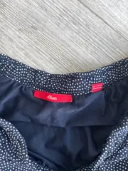 Vorschaubild 2 von Damen A-Linienrock Gr. 38 Blau gepunktet Casual Viskose Midi