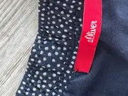 Vorschaubild 3 von Damen A-Linienrock Gr. 38 Blau gepunktet Casual Viskose Midi