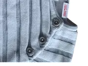 Vorschaubild 3 von Baby Pullover Strickpullover Gestreift Grau Gr. 92 Knöpfe Langarm
