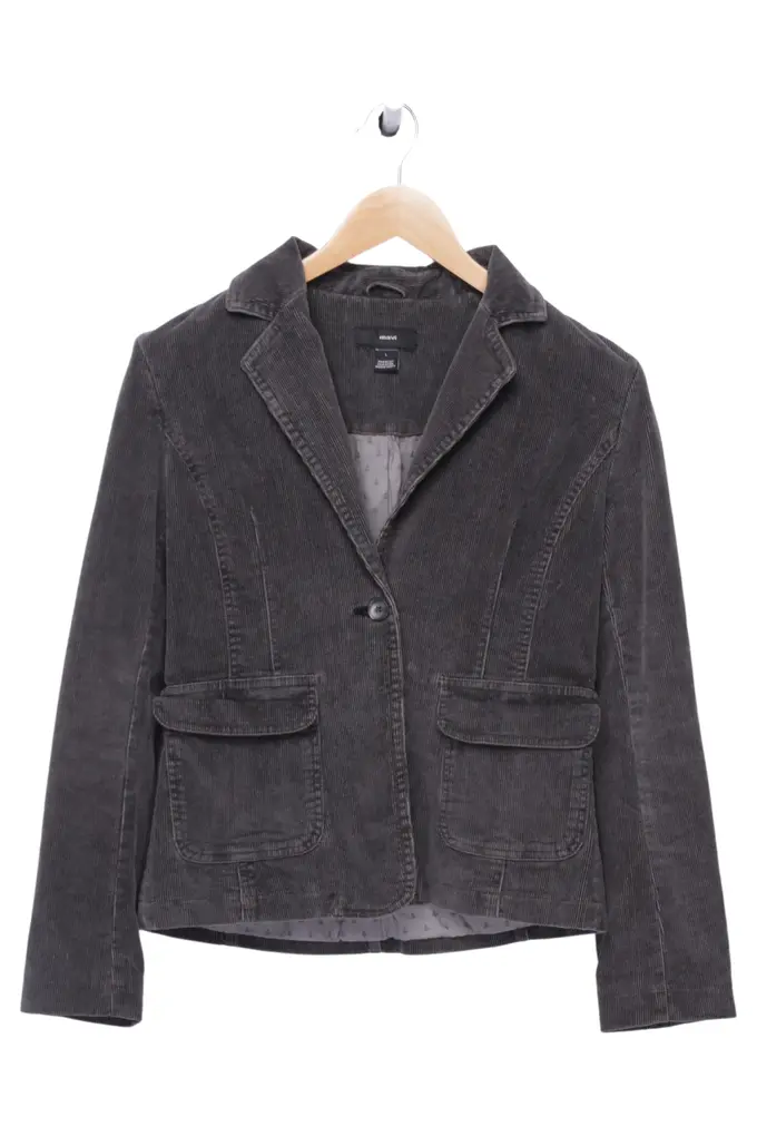 MAVI JEANS Damen Cordjacke Grau 40/L Casual Vintage Jacke