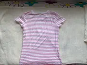 Vorschaubild 2 von Damen T-Shirt gestreift Kurzarm Baumwolle Mehrfarbig Gr. 32/XXS