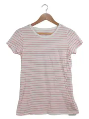 Vorschaubild 1 von Damen T-Shirt gestreift Kurzarm Baumwolle Mehrfarbig Gr. 32/XXS