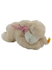 Vorschaubild 1 von Kuscheltier Hase liegend beige rosa Schleife Plüschtier 30 cm