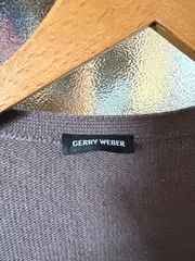 Vorschaubild 4 von Strickjacke Damen Braun Strukturmuster Fransen Kurzarm Gr. 44