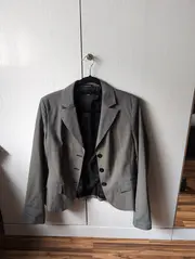 Vorschaubild 2 von Damen Business Blazer Gr. 40 Grau Elegant Langarm