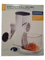 Vorschaubild 1 von TCM Universal-Reibe Kunststoff Weiß Praktisch 3 Einsätze Raspel Schnitzel