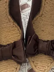 Vorschaubild 3 von Damen Espadrilles Wedges Keilabsatz Braun Satin Schleife Gr. 39