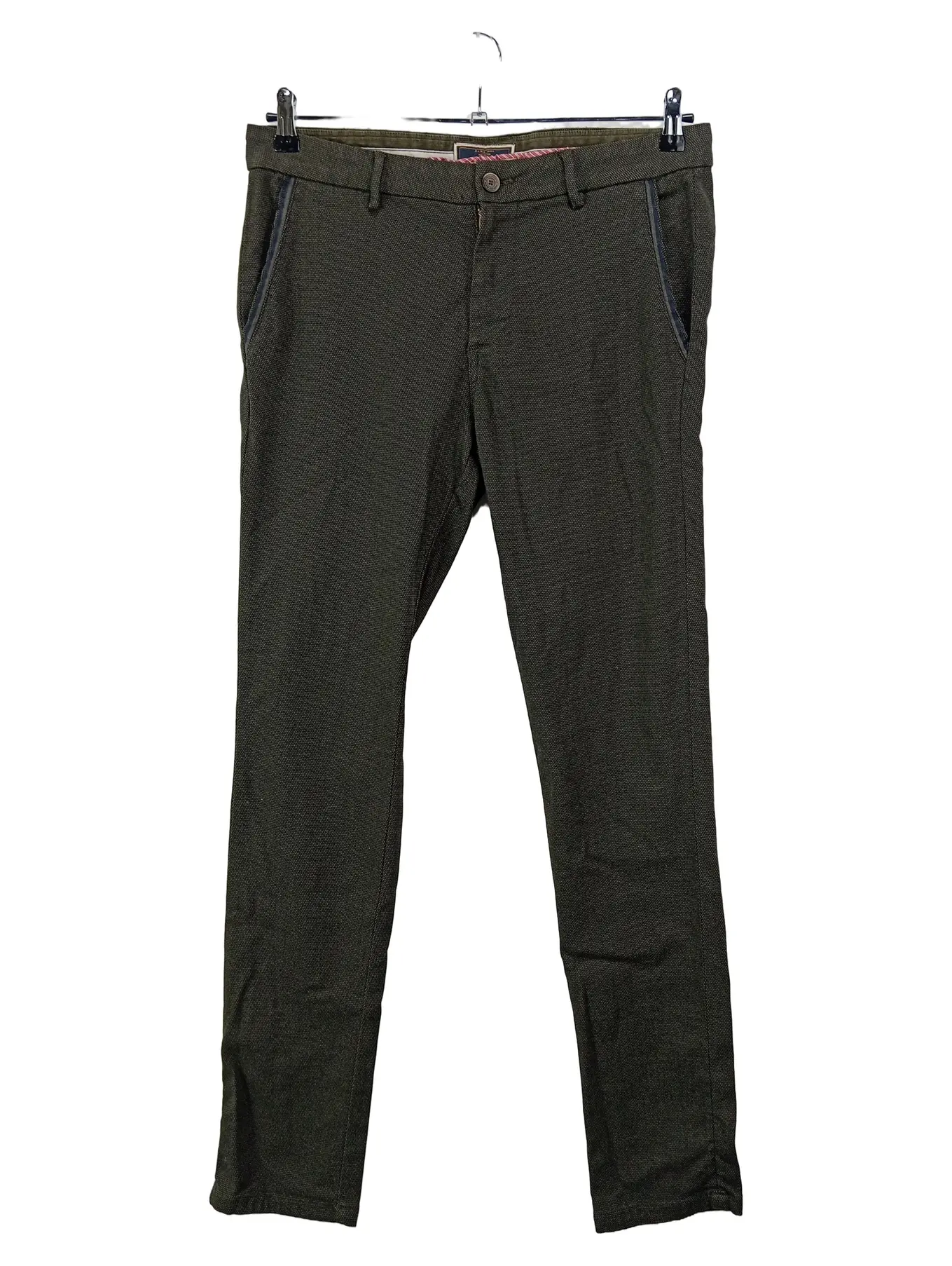 ZARA MAN Herren Stoffhose Grün W31 M Modern Business Casual