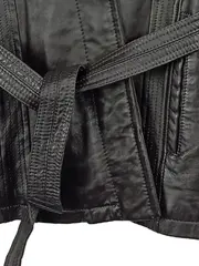 Vorschaubild 5 von Damen Lederjacke Gr. 40/L Braun mit Pelzkragen Elegant